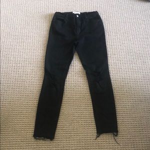 cute black ripped jeans